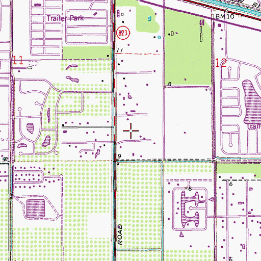 Topographic Map of Broward Christian School, FL