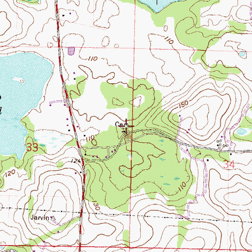Topographic Map of Rocky Springs Church, FL