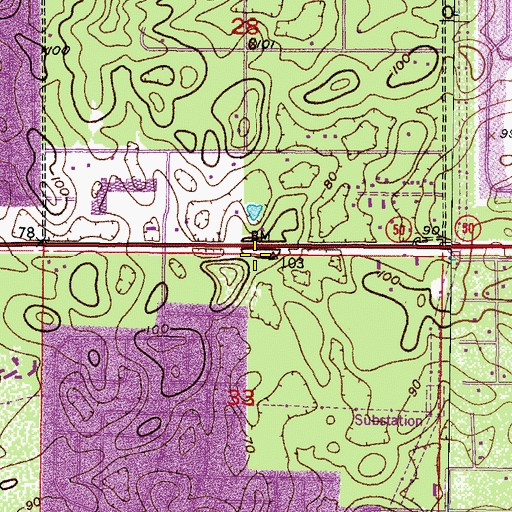Topographic Map of Weekiwachee Tower, FL