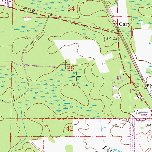 Topographic Map of Levi Sparkman Grant, FL
