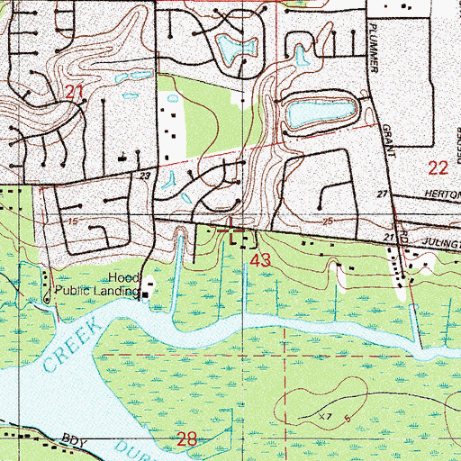 Topographic Map of James Plummer Grant, FL