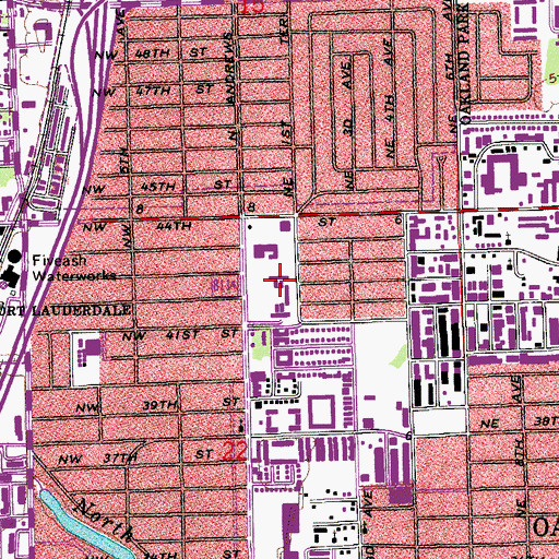 Topographic Map of North Andrew Gardens, FL