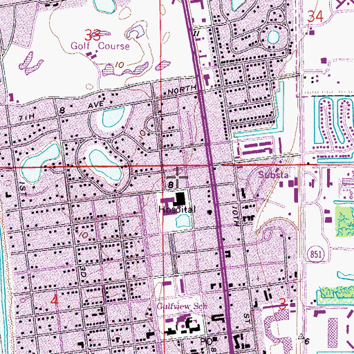 Topographic Map of First Church of Christ Scientist Naples, FL