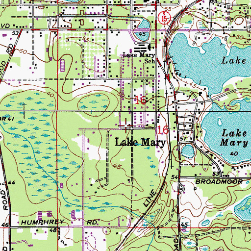 Topographic Map of Lake View, FL