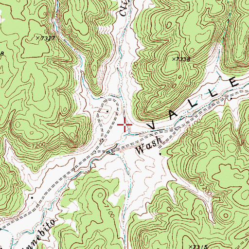 Topographic Map of Cliff Rose Hill Wash, AZ