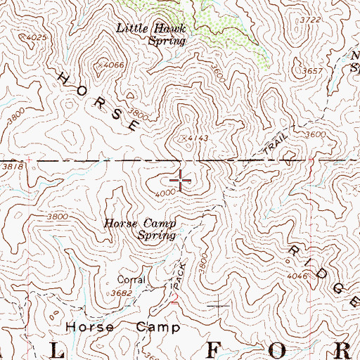 Topographic Map of Horse Ridge, AZ