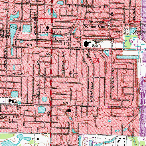Topographic Map of Bethany Christian Methodist Episcopal Church, FL