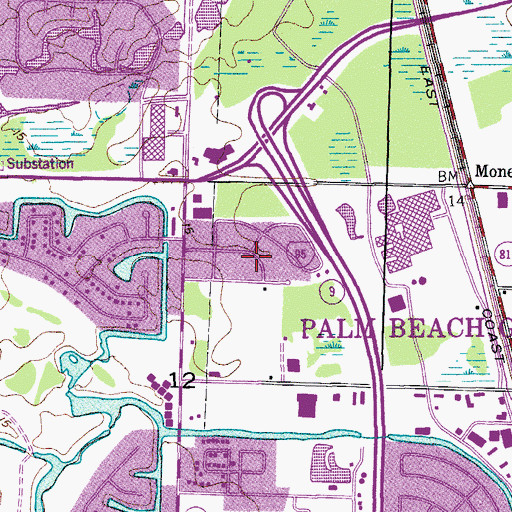 Topographic Map of Grace Evangelical Free Church, FL
