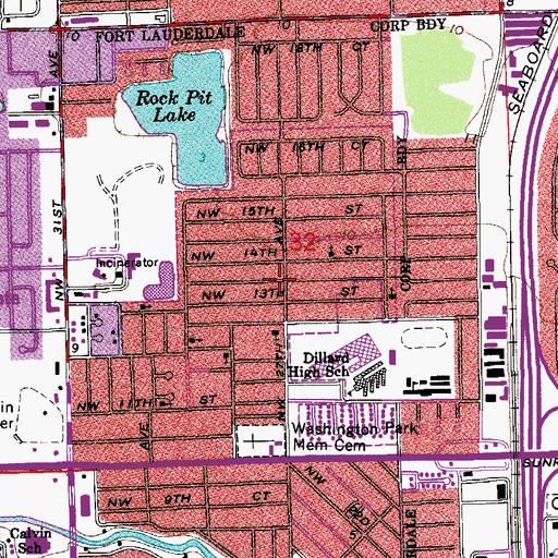 Topographic Map of Southwest Baptist Church, FL