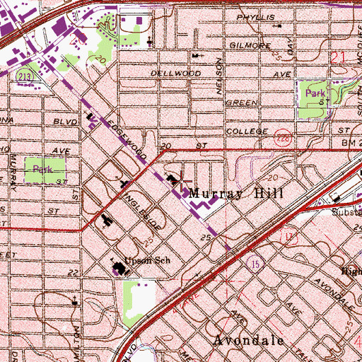 Topographic Map of Simpson Memorial United Methodist Church, FL