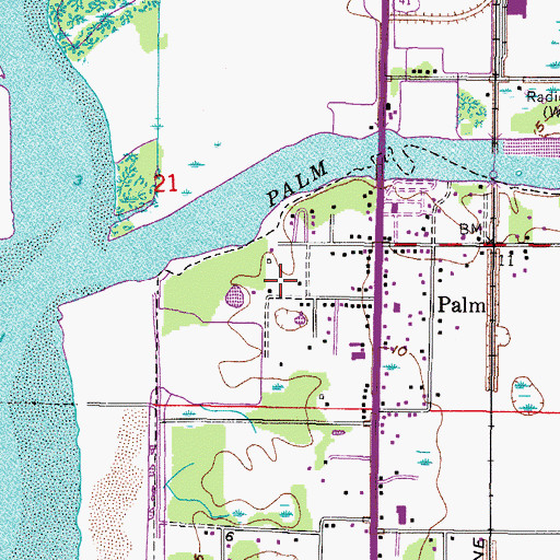 Topographic Map of Yates Academy, FL