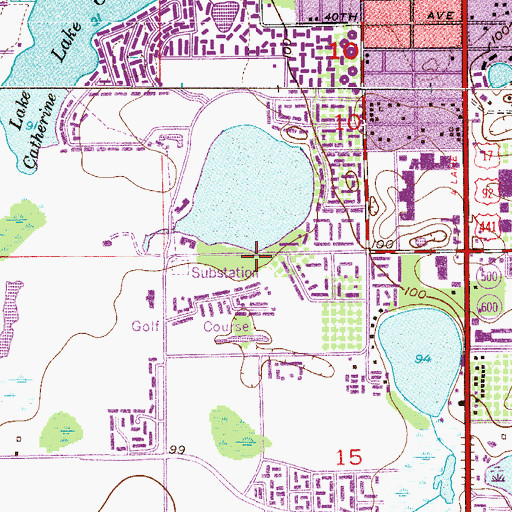 Topographic Map of Heritage Preparatory School, FL