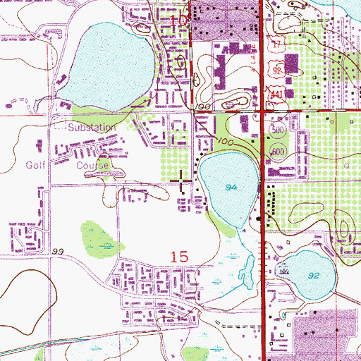 Topographic Map of Baptist Temple School, FL