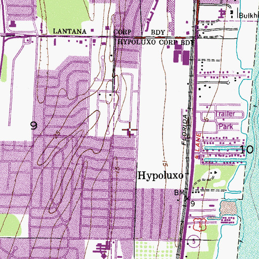 Topographic Map of Dowling Private School, FL