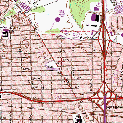 Topographic Map of Korean Baptist Church, FL