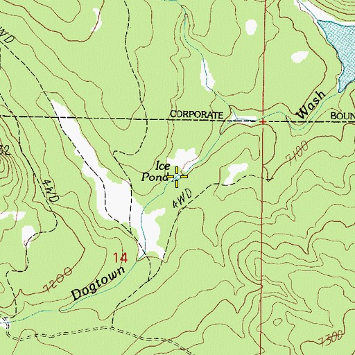 Topographic Map of Ice Pond, AZ
