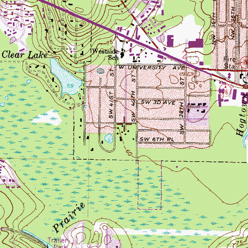 Topographic Map of Heritage Christian School, FL