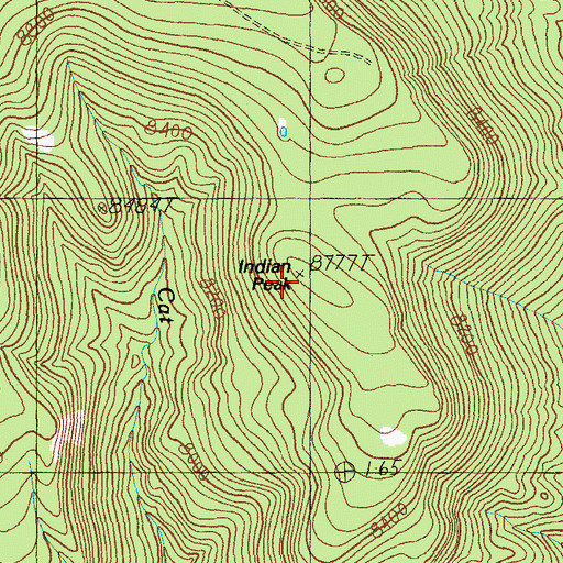 Topographic Map of Indian Peak, AZ