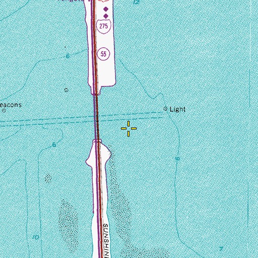 Topographic Map of Maximo Bridge, FL