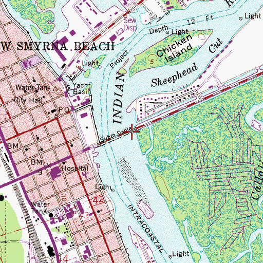 Topographic Map of Harris Saxon Bridge, FL