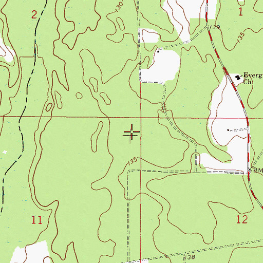 Topographic Map of Lake Butler Wildlife Management Area Raiford Tract, FL