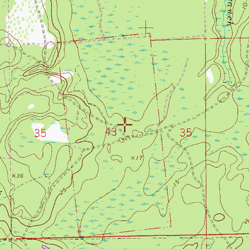 Topographic Map of Lewis Mattair Grant, FL