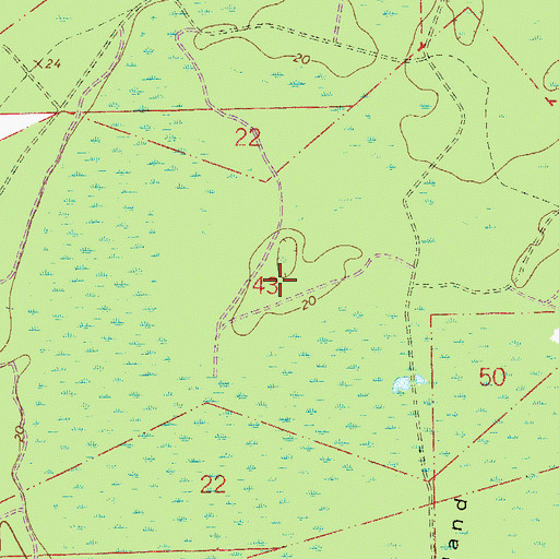 Topographic Map of James Hall Grant, FL