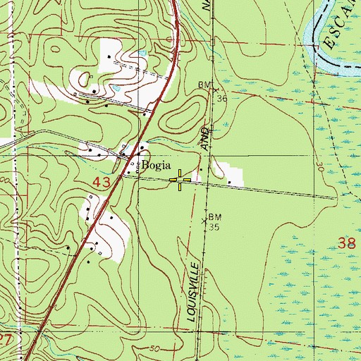 Topographic Map of Henry O'Neal Grant, FL