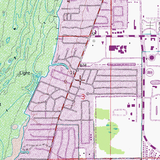Topographic Map of McGregor Groves, FL