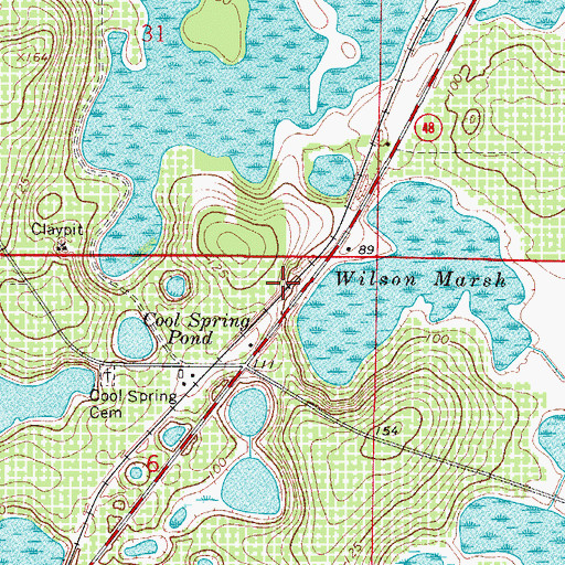 Topographic Map of Bush Station, FL
