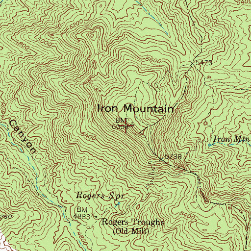 Topographic Map of Iron Mountain, AZ