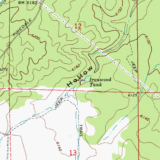 Topographic Map of Ironwood Tank, AZ