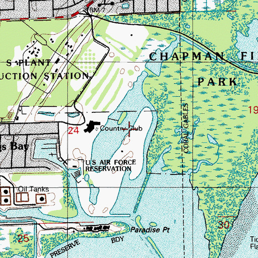 Topographic Map of Kings Bay Country Club, FL