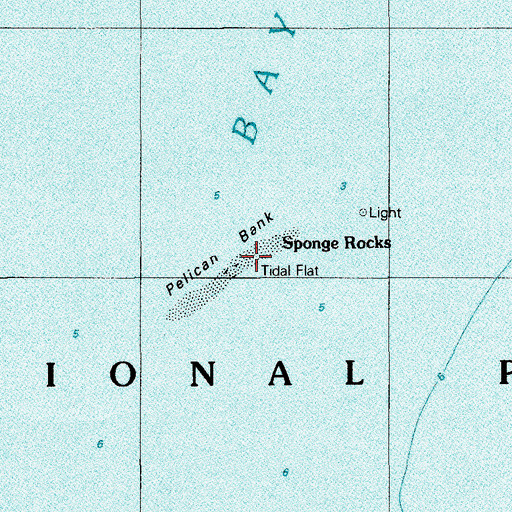 Topographic Map of Sponge Rocks, FL