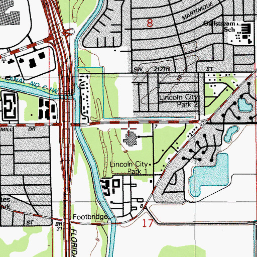 Topographic Map of South Dade Community Health Center, FL