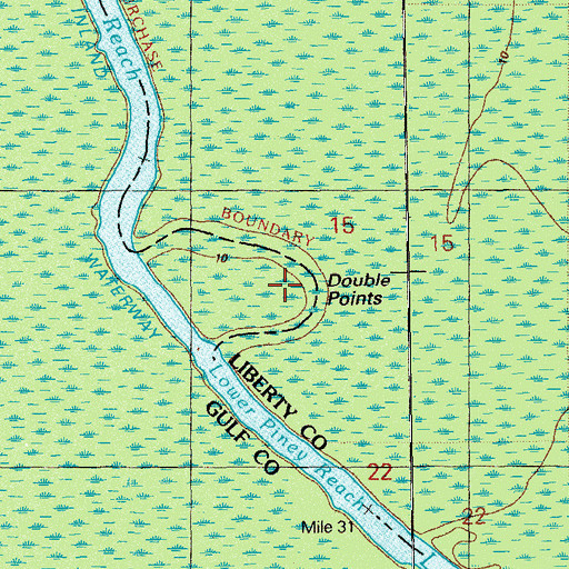 Topographic Map of Double Points, FL