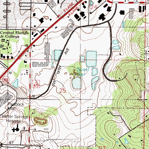 Topographic Map of Scott Spring, FL