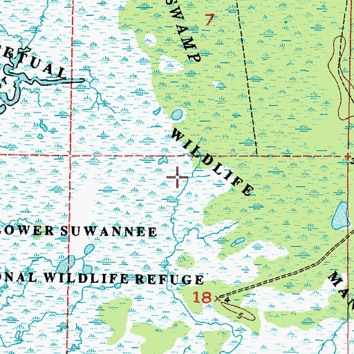 Topographic Map of Perpetual Wildlife Management Area, FL