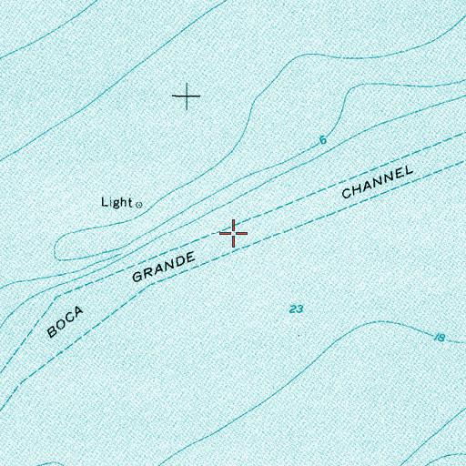 Topographic Map of Boca Grande Channel, FL