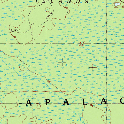 Topographic Map of Bear Bay, FL