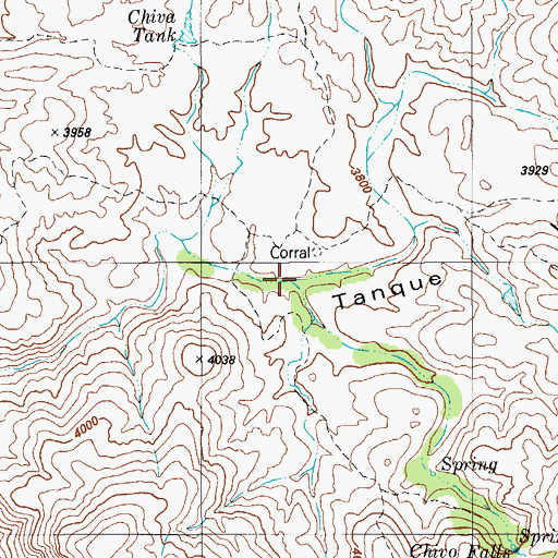Topographic Map of Joaquin Canyon, AZ