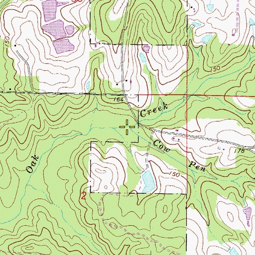 Topographic Map of Cow Pen Branch, FL