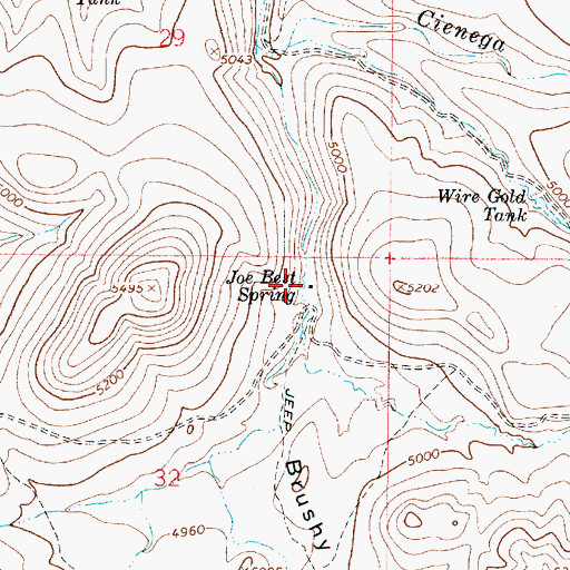 Topographic Map of Joe Best Spring, AZ