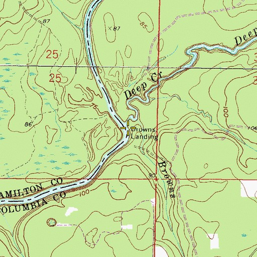 Topographic Map of Deep Creek, FL