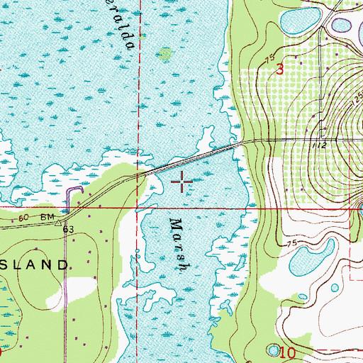 Topographic Map of Emeralda Marsh, FL