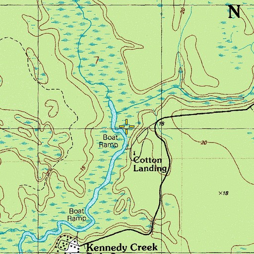 Topographic Map of Fields Branch, FL