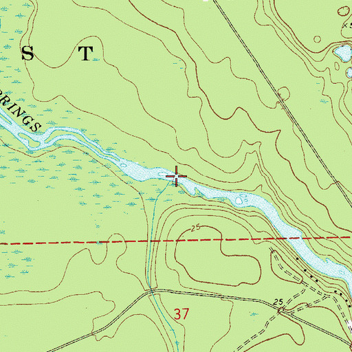 Topographic Map of Glenn Branch, FL