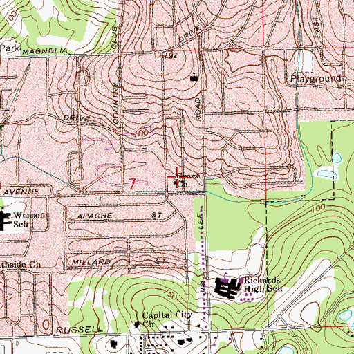 Topographic Map of Grace Church, FL