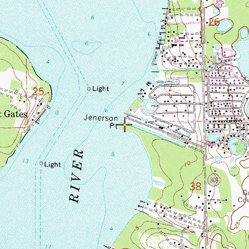 Topographic Map of Jenerson Point, FL
