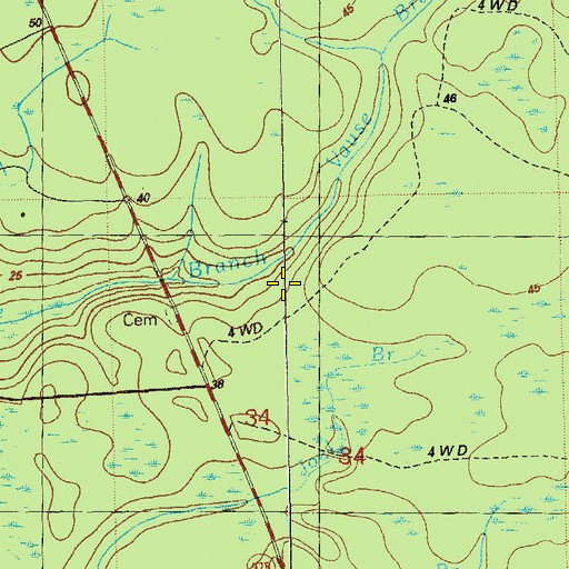 Topographic Map of Joel Branch, FL